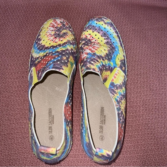 Ilse Jacobsen Tulip 140 Rainbow Tie Dye Double Gore Slip-On Sneaker Size 9 EU 40 - Picture 4 of 7